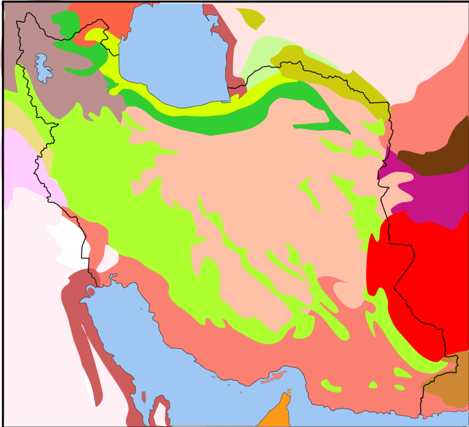 Biotopes of Iran from Wikimedia Commons.